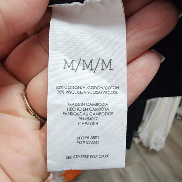 CABI Black Cotton Knit Goals Button Up Cardigan Size M - Picture 8 of 9